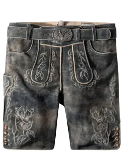 Stockerpoint Trachtenlederhose Lee in grau gespeckt