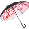 Stockschirm in Schwarz/ Rosa - Ø 105 cm