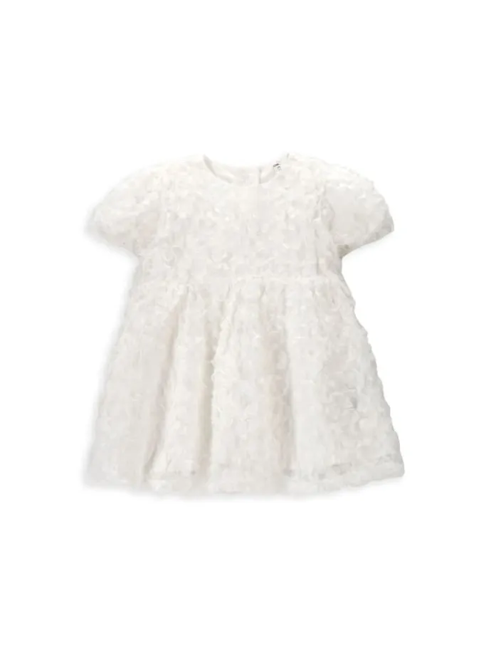 Stoffkleid in ecru