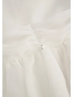 Stoffkleid in ecru