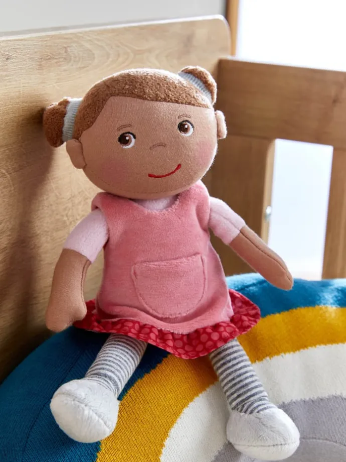 Stoffpuppe Kuschelpuppe in Rosa