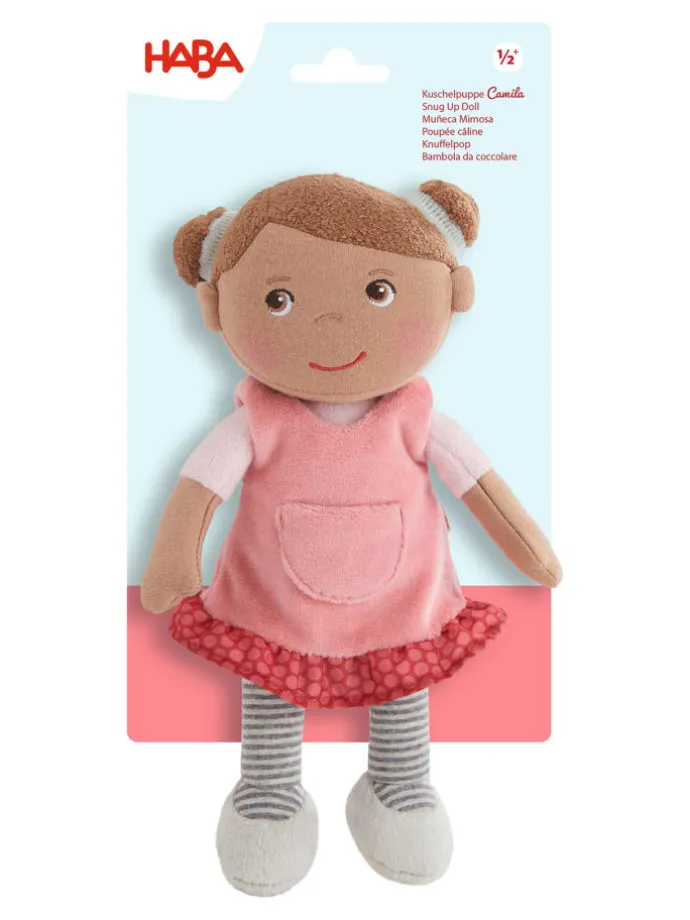Stoffpuppe Kuschelpuppe in Rosa