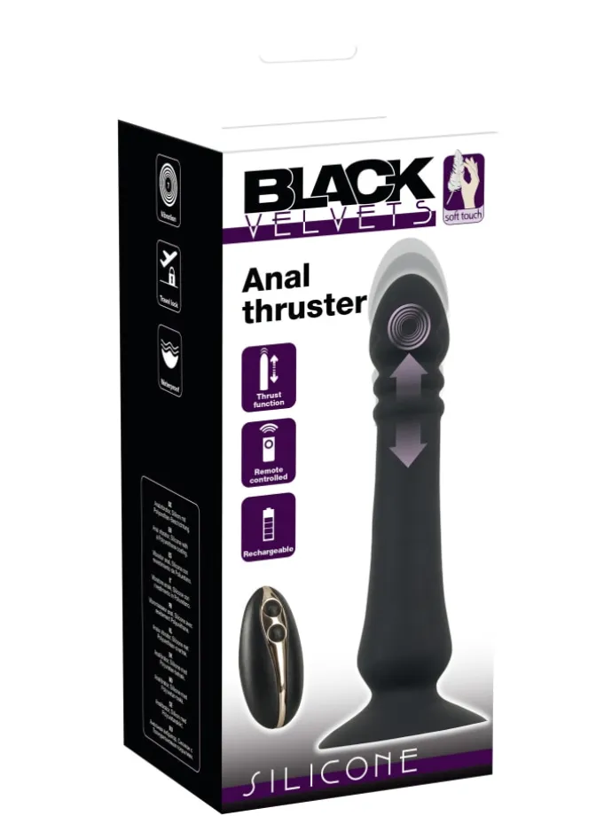 Stoßvibrator Anal thruster in schwarz