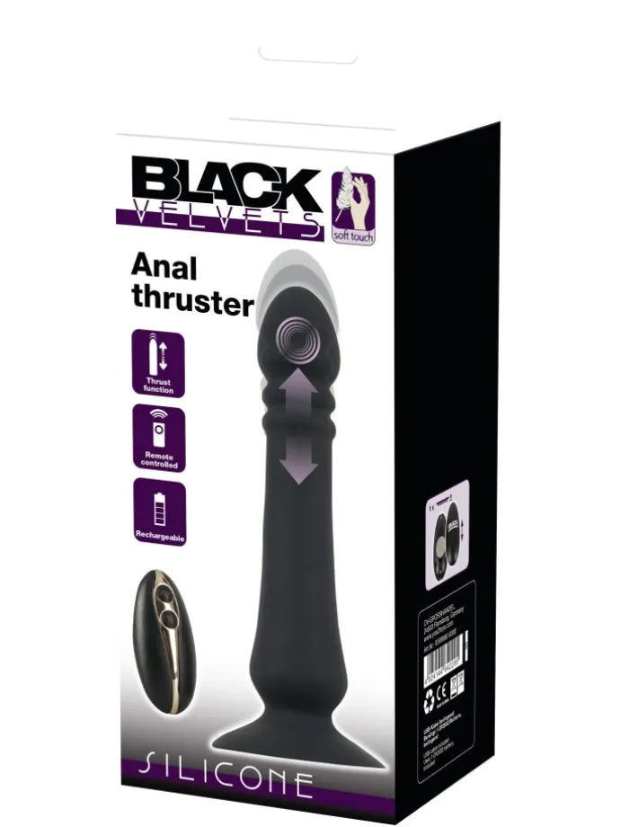 Stoßvibrator Anal thruster in schwarz