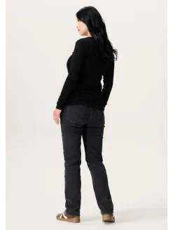Straight Umstandsjeans in Grey Dark Wash