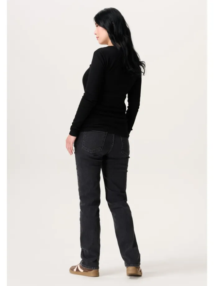 Straight Umstandsjeans in Grey Dark Wash