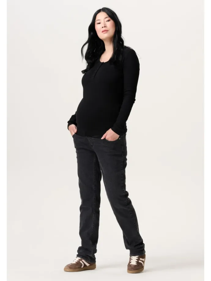 Straight Umstandsjeans in Grey Dark Wash