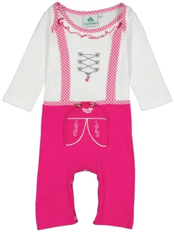Strampler in Pink/ Weiß