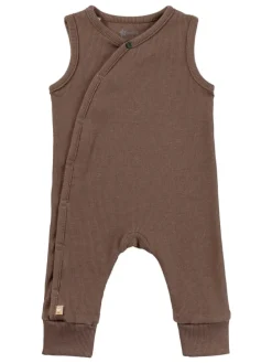 Strampler Rippjersey in braun