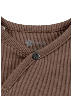 Strampler Rippjersey in braun
