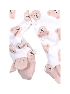 Strampler Teddybär in weiss