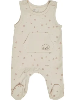 Strampler-Set Jersey Blumen in silber