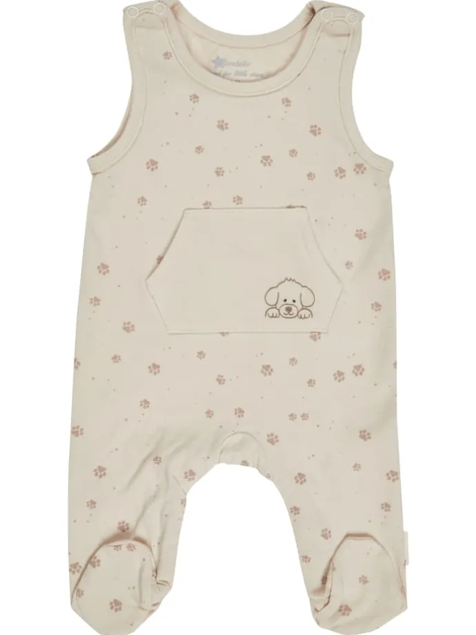 Strampler-Set Jersey Blumen in silber