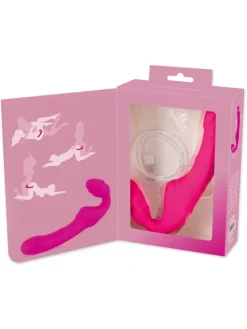 Strap On Vibrating Strapless Strap-On in pink