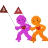 StreetBuddy  Warnfigur für Kindersicherheit in Magenta und Orange. 2-er Pack