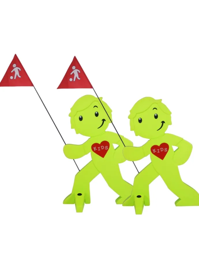 StreetBuddy Warnfigur für Kindersicherheit in Grün, 2-er Pack