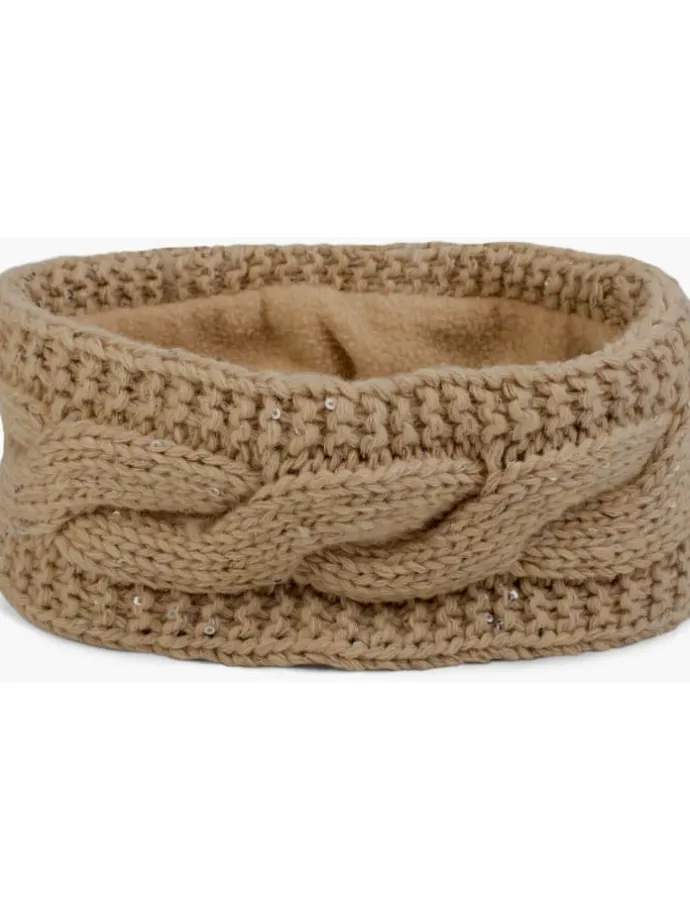 Strick Stirnband in Beige