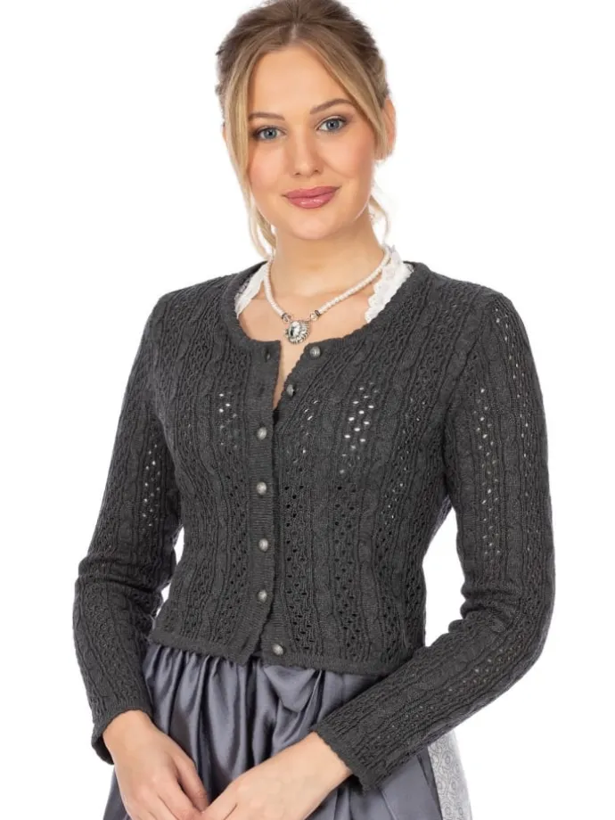 Strickjacke 457005-0771 in anthrazit