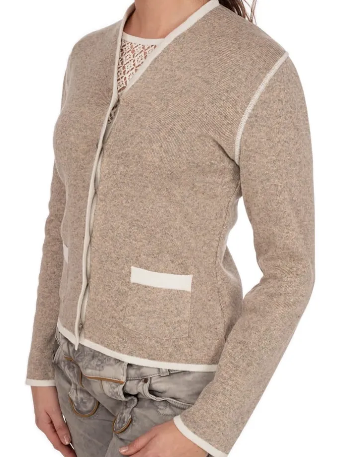 Strickjacke 457019-0771 in natur