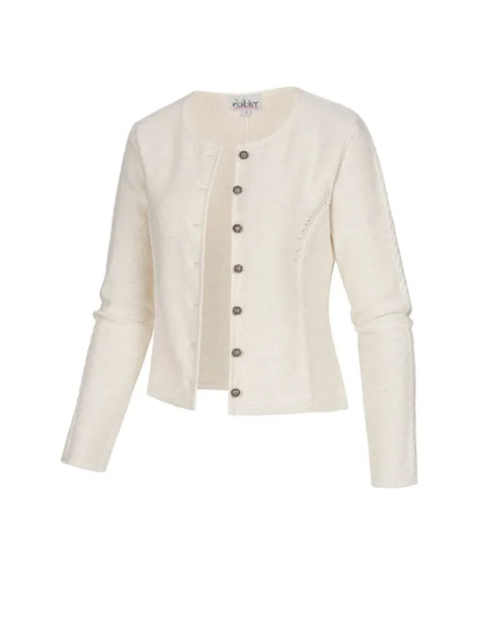 Strickjacke Amira in Altweiß