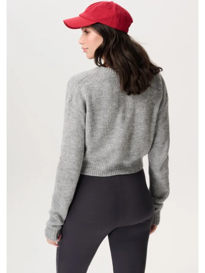 Strickjacke Bergen in Grey Melange