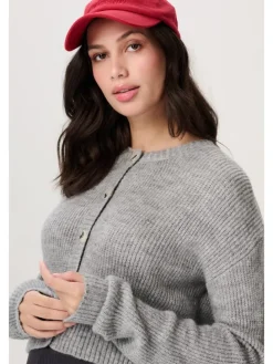 Strickjacke Bergen in Grey Melange