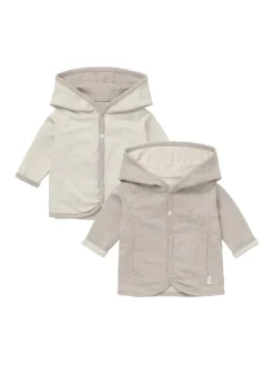 Strickjacke Bonny - Reversible in Taupe Melange