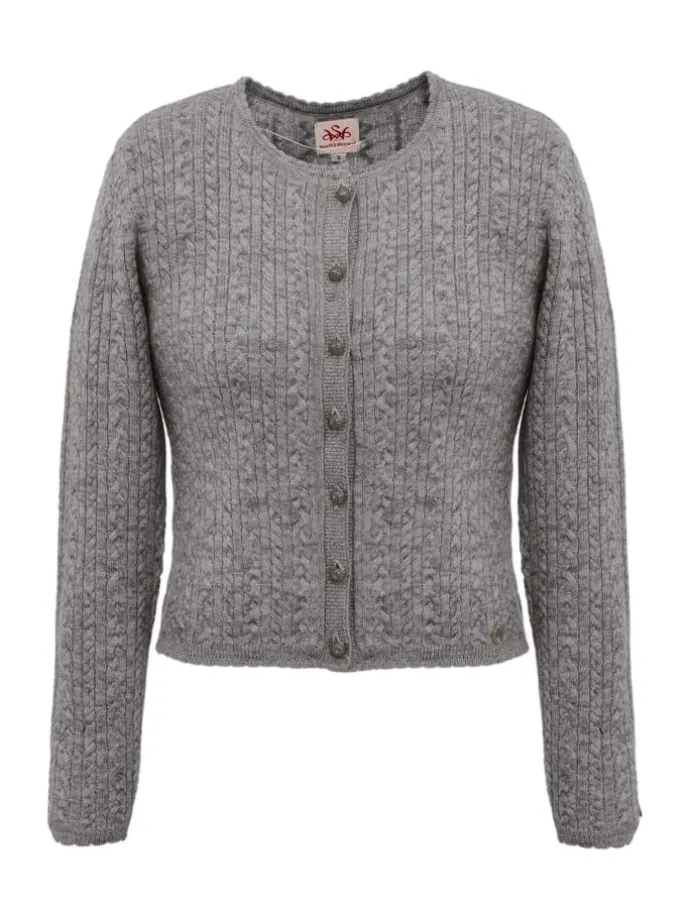 Strickjacke DELO in hellgrau