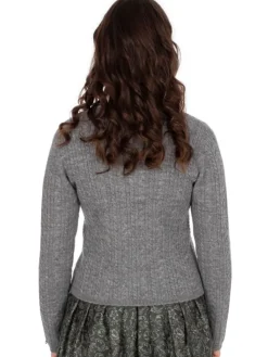 Strickjacke DELO in hellgrau
