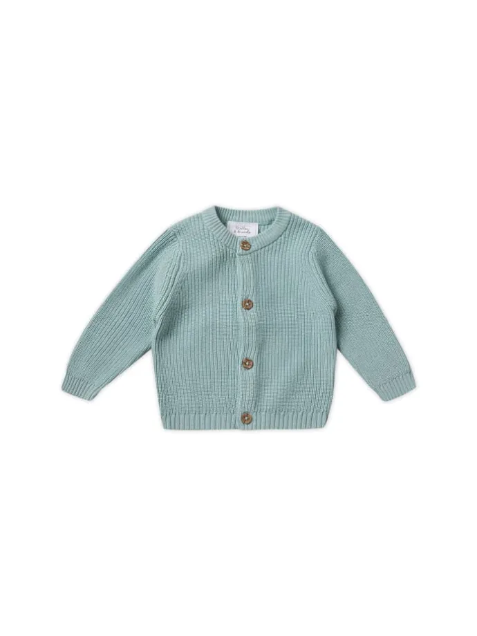 Strickjacke fein gerippt in Pistachio