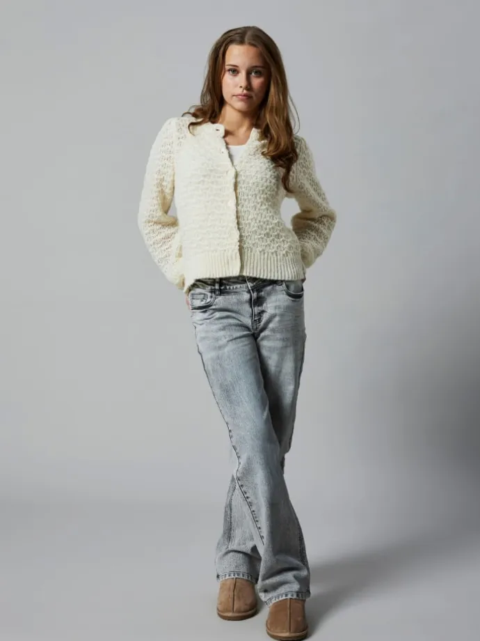 Strickjacke in Antique White