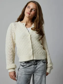 Strickjacke in Antique White
