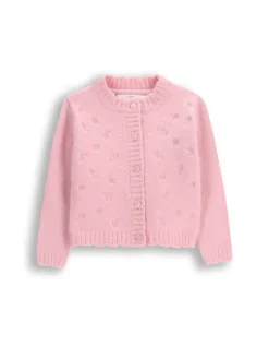 Strickjacke in gedämpftes Rosa