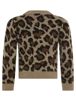 Strickjacke in gemustert leo