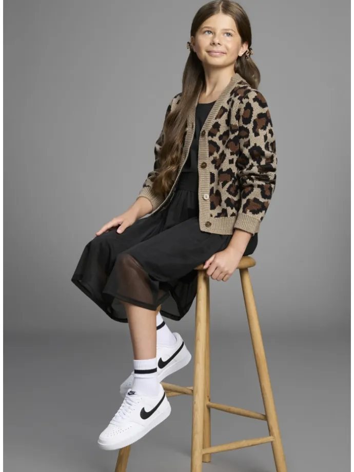 Strickjacke in gemustert leo