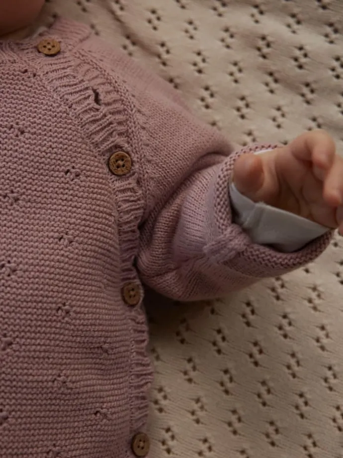 Strickjacke in Misty Rose