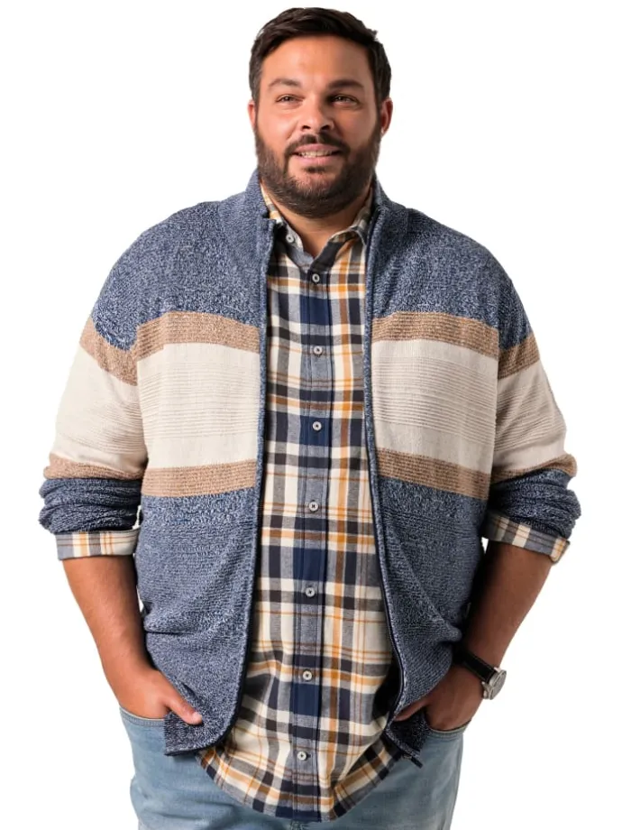 Strickjacke in navy blau