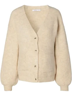 Strickjacke Kaavi in Whitecap Gray