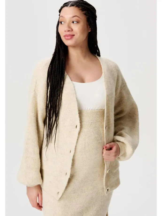 Strickjacke Kaavi in Whitecap Gray
