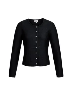 Strickjacke Langarm Anni in Schwarz