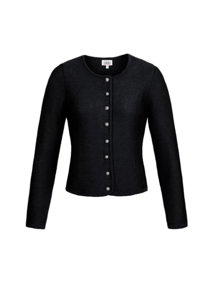Strickjacke Langarm Anni in Schwarz