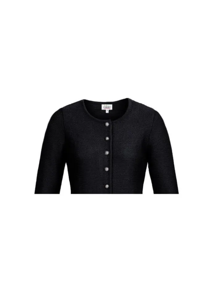 Strickjacke Langarm Anni in Schwarz