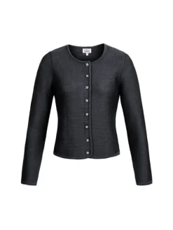 Strickjacke Langarm Anni in Anthrazit