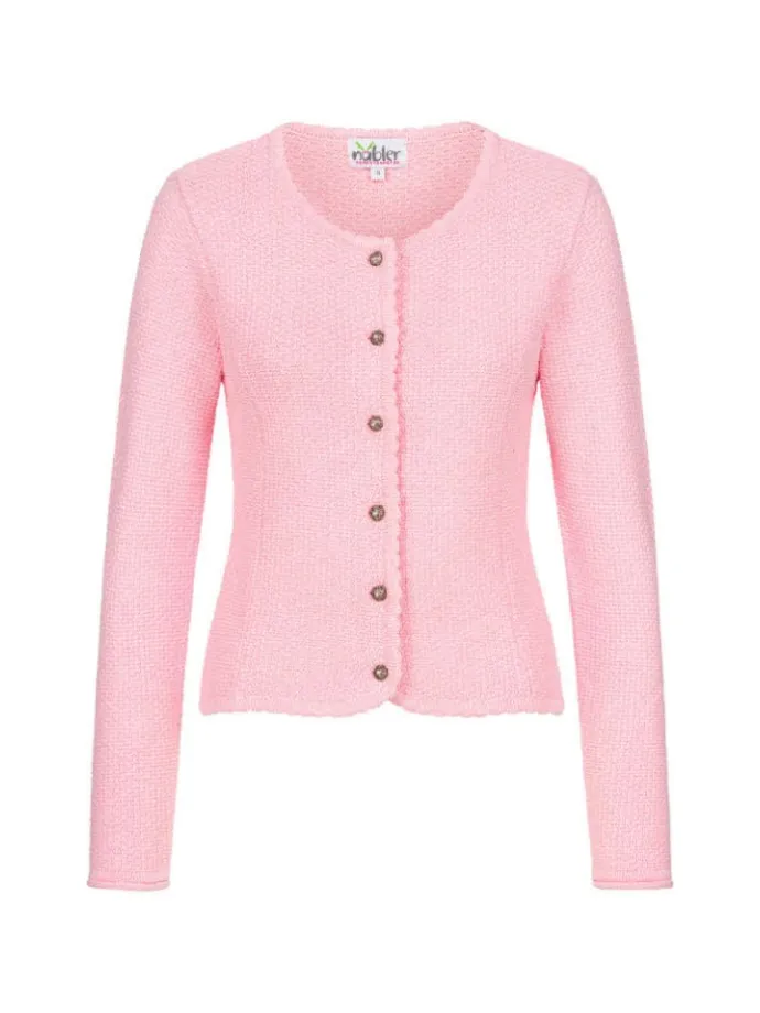 Strickjacke Langarm Yvonne in Rosa