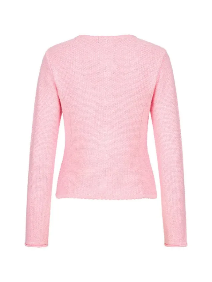 Strickjacke Langarm Yvonne in Rosa
