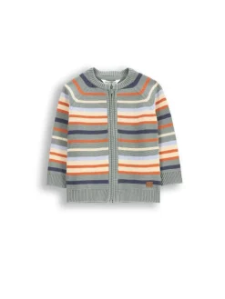 Strickjacke mit Reißverschluss in bunt