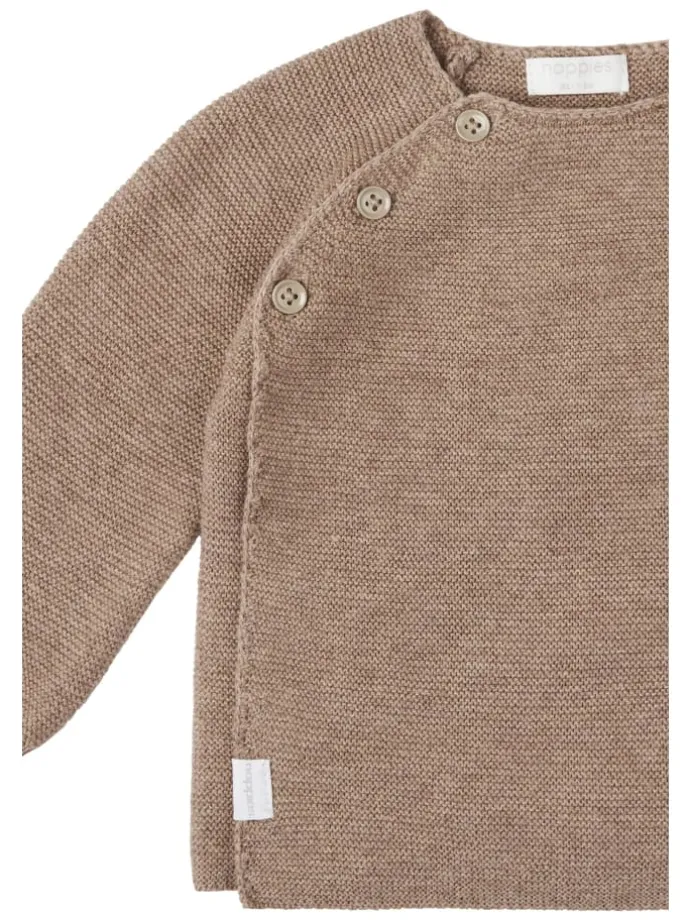 Strickjacke Pino in Taupe Melange