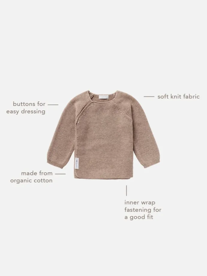 Strickjacke Pino in Taupe Melange