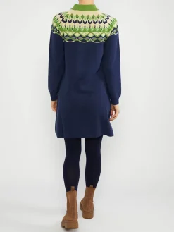Strickkleid in Dunkelblau