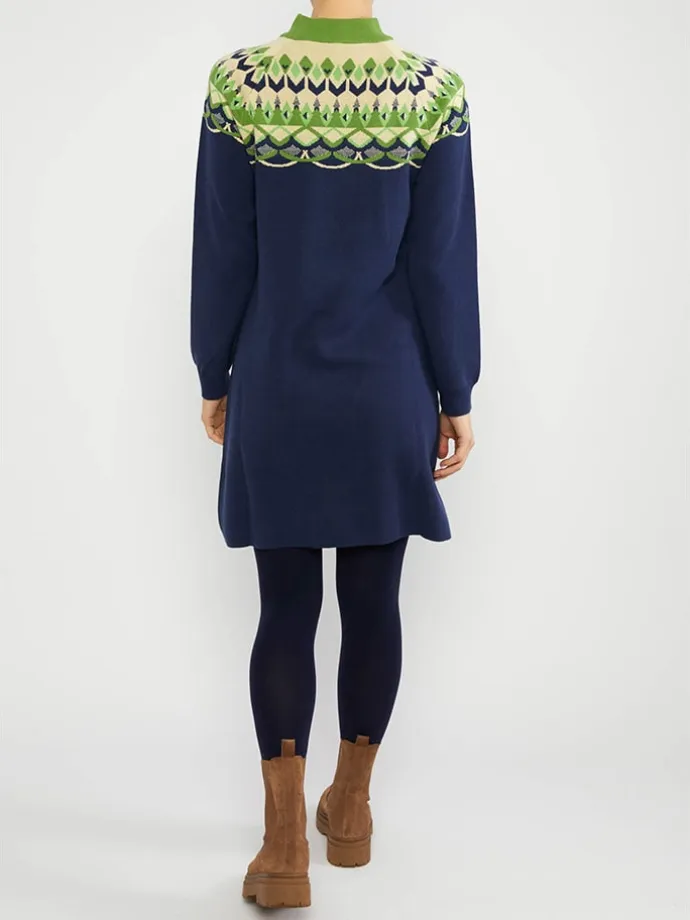 Strickkleid in Dunkelblau